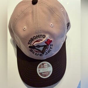 New Era Pink and Brown Blue Jays baseball hat.